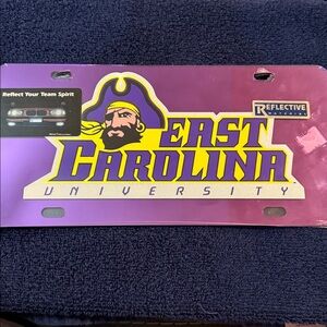 New East Carolina University Purple License Plate